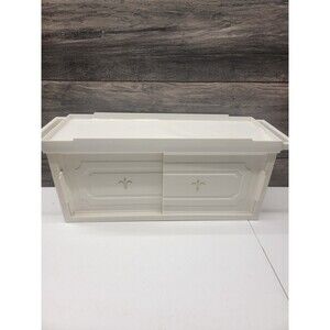 Plastic Vintage Cabinet Sliding Door Storage Medicine Bathroom MCM Shelf Display